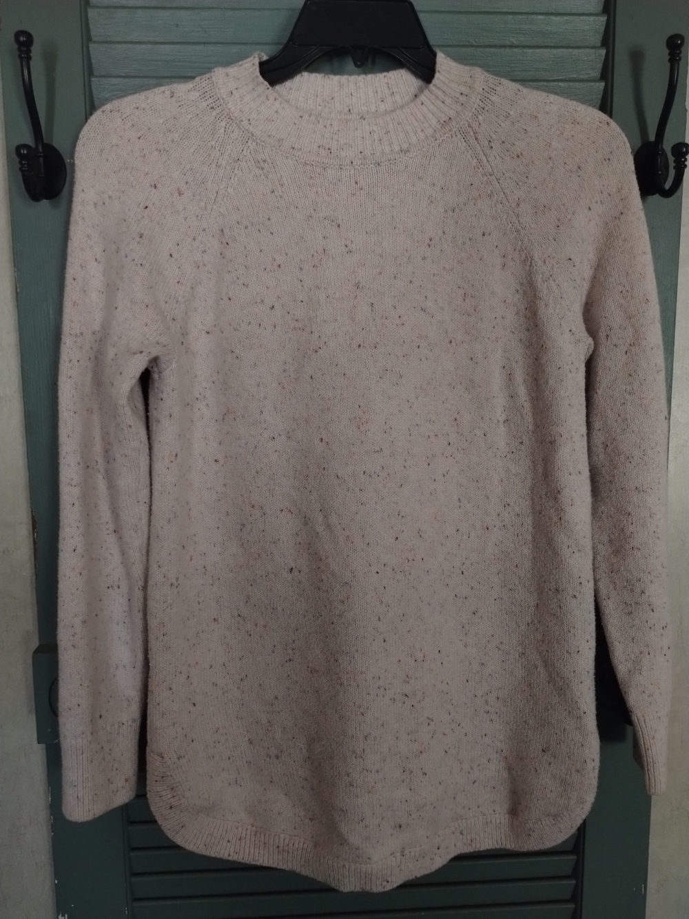 LOFT Cream Speckled Crewneck Sweater